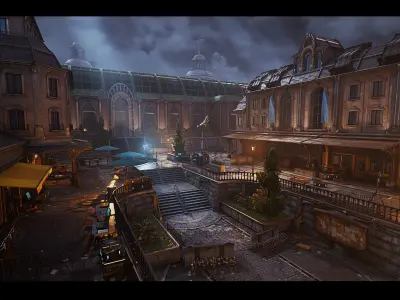 The Rally Point Environment Modular Low-poly 3D model