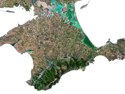 Ukraine Terrain 3D Map 3D model