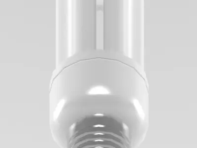 Fluorescent Light Bulb 3D model