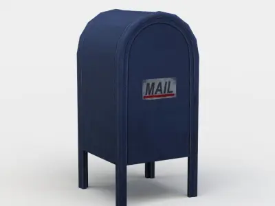 Mail box Low-poly 3D model