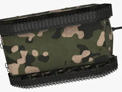 Tracked Combat Robot with Woodland Camouflage and Autocannons 