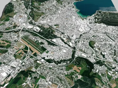 Cityscape Annecy France 3D model