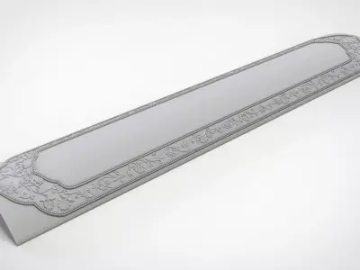 bookbinding ornately carved door handle 3D print model