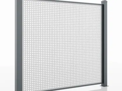 Aluminum Fence Model 5 3D Model Pack