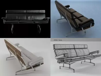Eames Sofa 3-Seater 3D model