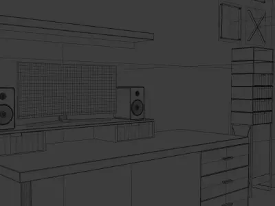 Gaming Room Free 3D model