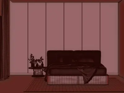 Interior scene Bedroom  3D model