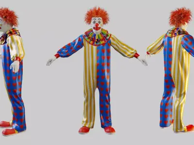 Clown Male ACC2130 Tpose 3D model