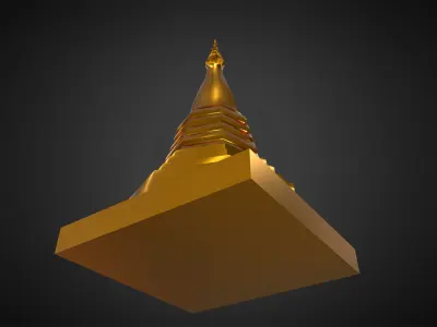 Black Stupa  Laos 3D print model