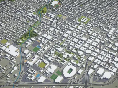 Linkoln - Nebraska  Low-poly 3D model