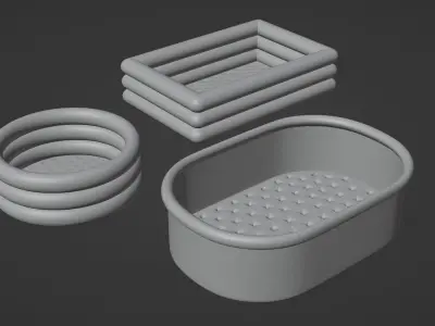 Inflatable pools 3D Model Pack