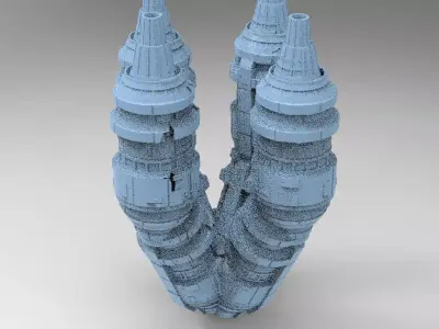 Moon base relay system big  3D model