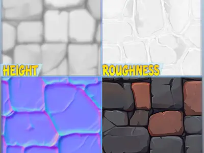 Stylized Stone Floor Seamless Texture Texture 11