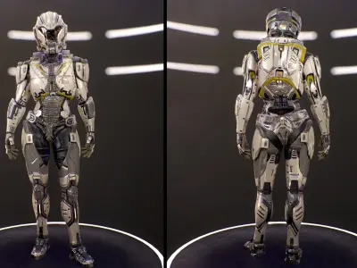 Sci-Fi Armor 5 Low-poly 3D model