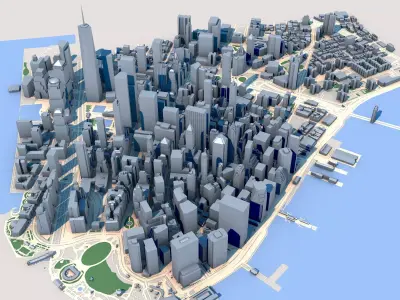 New York City in New York State USA 3D model