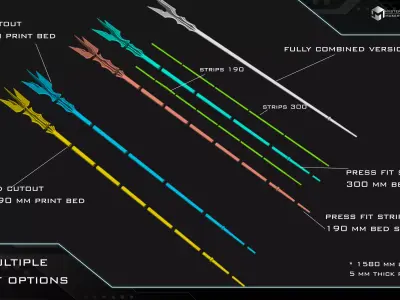 Saruman light up Staff 3D print model