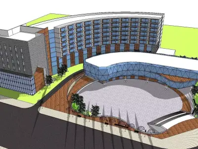 vacation spot-Resort-Fashion Leisure Hotel-0221 3D model