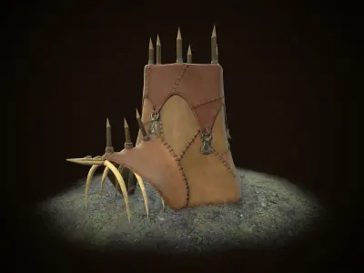 Goblin tent Low-poly 3D model