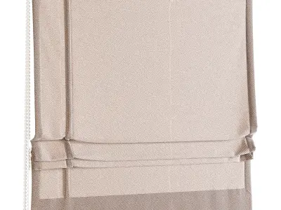 Roman Blinds Curtain Set Low-poly 3D model