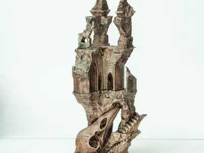 ANCIENT RAVEN CASTLE 3D print model