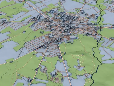 Gettysburg City in Pennsylvania United States 3D model