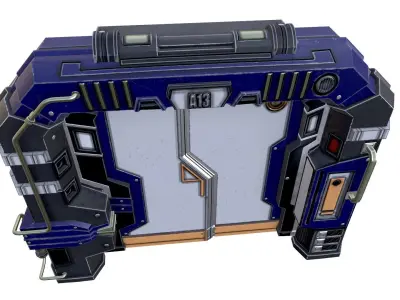 electronic gate electric door  Low-poly 3D model