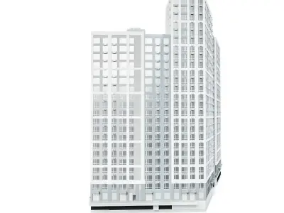 Modern residential building 3D model