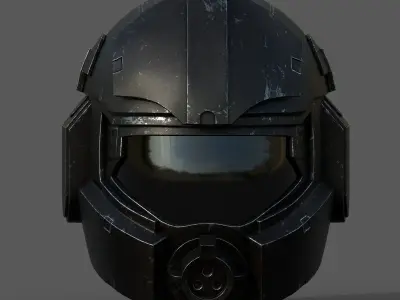 Helmet scifi military combat futuristic technology  fantasy  Low-poly 3D model