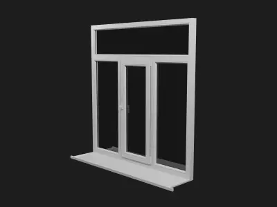 PVC window Low-poly 3D model