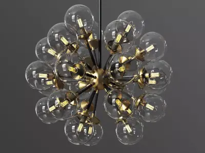 Soleil 18 Globelight Chandelier 3D model