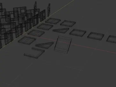 Wall Bar and Floor Collection 1 Free low-poly 3D model