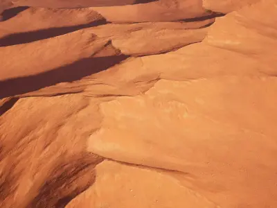 Wadi Rum dunes pack of 6 V2 Low-poly 3D model