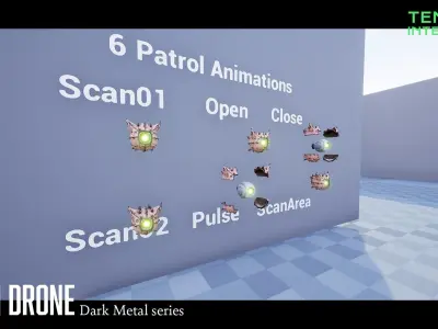 Dark Witch Drone - Dark Metal Series Low-poly 3D model