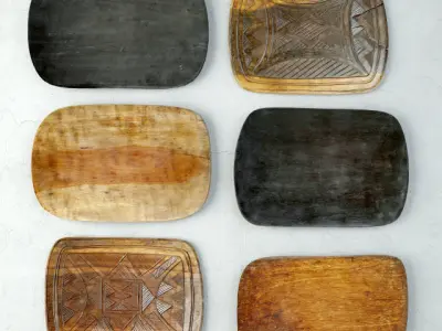 Tribal Wood Decor Collection 3D Model Pack