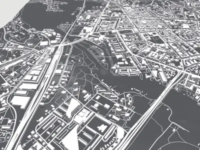 Cityscape Potsdam Germany 3D model