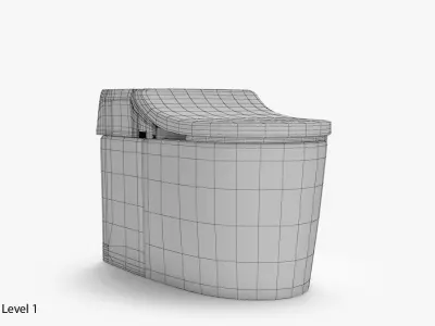 Toilet samsung smart Low-poly 3D model