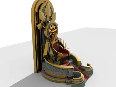King Chair  Low-poly 3D model