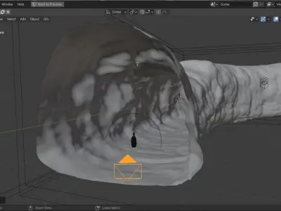 Medieval Cave realistic cave Low-poly 3D model