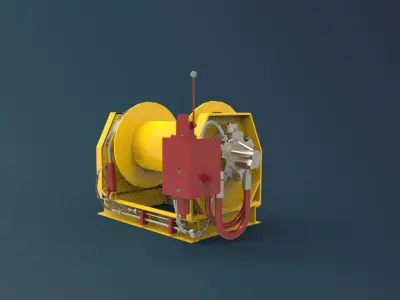 Winch Machine ship 3D model