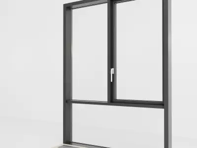 Panoramic glazing Stained glass 76 Low-poly 3D model