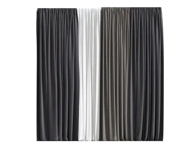 Curtain set 02 3D model