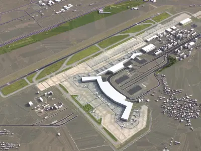 Shenyang - Airport - SHE Low-poly 3D model