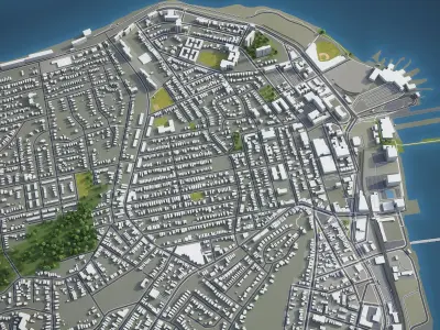 New York - Staten Island Low-poly 3D model