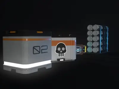 SCI-FI Box Pack  Low-poly 3D model