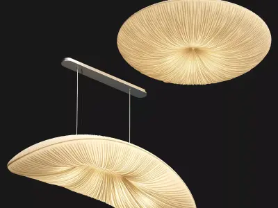 Lamps with folds Aqua light - 2 models 3D model