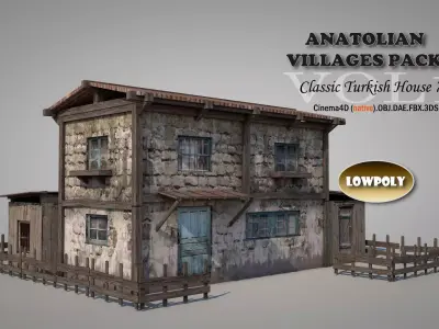 Anatolian Village House 7 Low-poly 3D model
