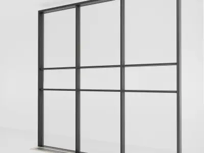 Panoramic glazing Stained glass 41 Low-poly 3D model