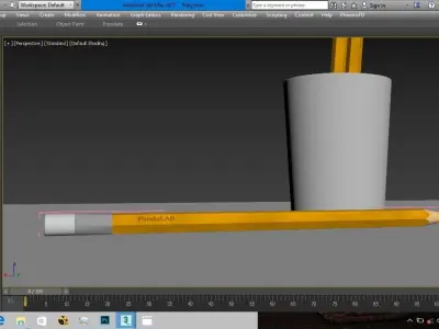 Pencil in cup Free low-poly 3D model