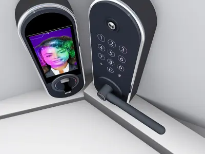Smart Secure Door Lock with Face ID 3D model