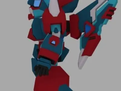 Super Mecha 7 - Jobozt of Code Name 12OB1 Low-poly 3D model